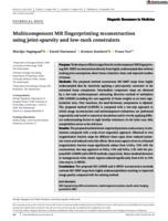 Multicomponent MR fingerprinting reconstruction using joint-sparsity and low-rank constraints