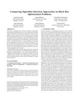 Comparing algorithm selection approaches on black-box optimization problems