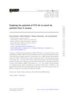 Exploring the potential of FCC-hh to search for particles from B mesons