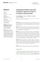 Integrating defense and leaf economic spectrum traits in a tropical savanna plant