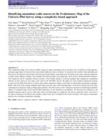 Identifying anomalous radio sources in the evolutionary map of the universe pilot survey using a complexity-based approach