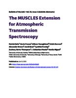 The MUSCLES extension for atmospheric transmission spectroscopy