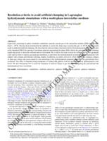 Resolution criteria to avoid artificial clumping in Lagrangian hydrodynamic simulations with a multi-phase interstellar medium