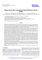 Measuring the giant radio galaxy length distribution with the LoTSS