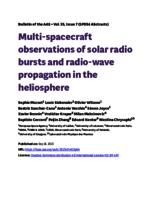 Multi-spacecraft observations of solar radio bursts and radio-wave propagation in the heliosphere