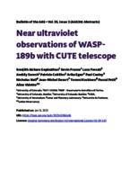 Near ultraviolet observations of WASP-189b with CUTE telescope