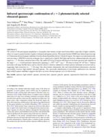 Infrared spectroscopic confirmation of z~2 photometrically selected obscured quasars