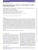 Disappearing thermal X-ray emission as a tell-tale signature of merging massive black hole binaries