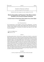 Effective recognition and protection of non‐binary gender identities in the Council of Europe framework