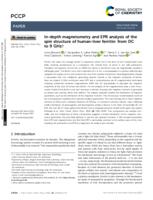 In-depth magnetometry and EPR analysis of the spin structure of human-liver ferritin: from DC to 9 GHz