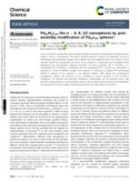 Pd12MnL24 (for n = 6, 8, 12) nanospheres by post-assembly modification of Pd12L24 spheres