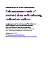 Gaia measurements of evolved stars refined using radio observations