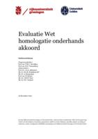 Evaluatie Wet homologatie onderhands akkoord