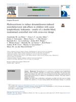 Hydrocortisone to reduce dexamethasone-induced neurobehavioral side-effects in children with acute lymphoblastic leukaemia
