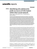 Identifying who adolescents prefer as source of information within their social network
