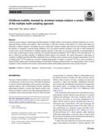 Childhood mobility revealed by strontium isotope analysis