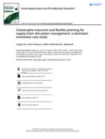 Catastrophe insurance and flexible planning for supply chain disruption management