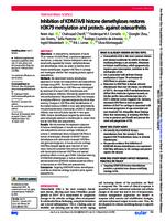 Inhibition of KDM7A/B histone demethylases restores H3K79 methylation and protects against osteoarthritis