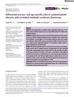 Differential and sex- and age-specific risks of cardiometabolic diseases with unrelated metabolic syndrome dimensions