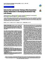 Early but not late exercise training in mice exacerbates hepatic inflammation in developing nonalcoholic fatty liver disease