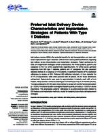 Preferred islet delivery device characteristics and implantation strategies of patients with type 1 diabetes