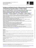 Incidence and determinants of spontaneous normalization of subclinical hypothyroidism in older adults