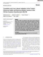 Translation and cross-cultural validation of the Turkish, Moroccan Arabic and Moroccan Berber versions of the 48-item Symptom Questionnaire (SQ-48)