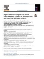 Digital behavioural signatures reveal trans-diagnostic clusters of Schizophrenia and Alzheimer's disease patients