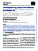 Establishing a single-sex controlled human Schistosoma mansoni infection model for Uganda