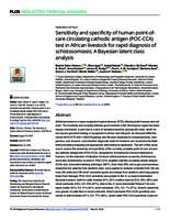 Sensitivity and specificity of human point-of-care circulating cathodic antigen (POC-CCA) test in African livestock for rapid diagnosis of schistosomiasis