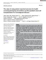 The value of using patient-reported outcomes for health screening during long-term follow-up after paediatric stem cell transplantation for nonmalignant diseases