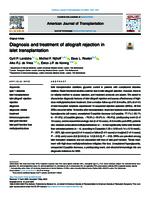 Diagnosis and treatment of allograft rejection in islet transplantation