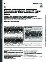 Monitoring β-cell survival after intrahepatic islet transplantation using dynamic exendin PET imaging