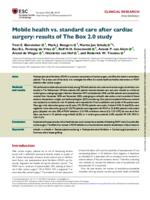 Mobile health vs. standard care after cardiac surgery