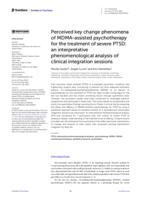 Perceived key change phenomena of MDMA-assisted psychotherapy for the treatment of severe PTSD