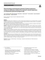 Phenomenology and therapeutic potential of patient experiences during oral esketamine treatment for treatment-resistant depression