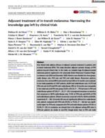 Adjuvant treatment of in-transit melanoma