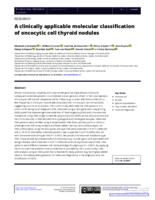 A clinically applicable molecular classification of oncocytic cell thyroid nodules