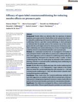 Efficacy of open-label counterconditioning for reducing nocebo effects on pressure pain