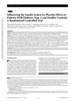 Influencing the insulin system by placebo effects in patients with diabetes type 2 and healthy controls