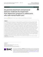 Do parental attachment and prosocial behavior moderate the impairment from depression symptoms in adolescents who seek mental health care?