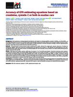 Accuracy of GFR estimating equations based on creatinine, cystatin C or both in routine care