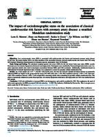 The impact of sociodemographic status on the association of classical cardiovascular risk factors with coronary artery disease