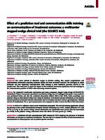 Effect of a prediction tool and communication skills training on communication of treatment outcomes