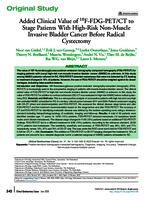 Added clinical value of 18F-FDG-PET/CT to stage patients with high-risk non-muscle invasive bladder cancer before radical cystectomy