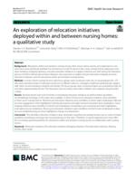 An exploration of relocation initiatives deployed within and between nursing homes