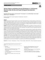 4D flow patterns and relative pressure distribution in a left ventricle model by shake-the-box and proper orthogonal decomposition analysis