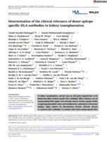 Determination of the clinical relevance of donor epitope-specific HLA-antibodies in kidney transplantation