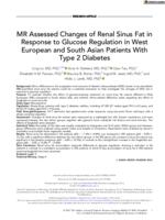 MR assessed changes of renal sinus fat in response to glucose regulation in West European and South Asian patients with type 2 diabetes