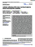 Antibody verification of HLA class I and class II eplets by human monoclonal HLA antibodies